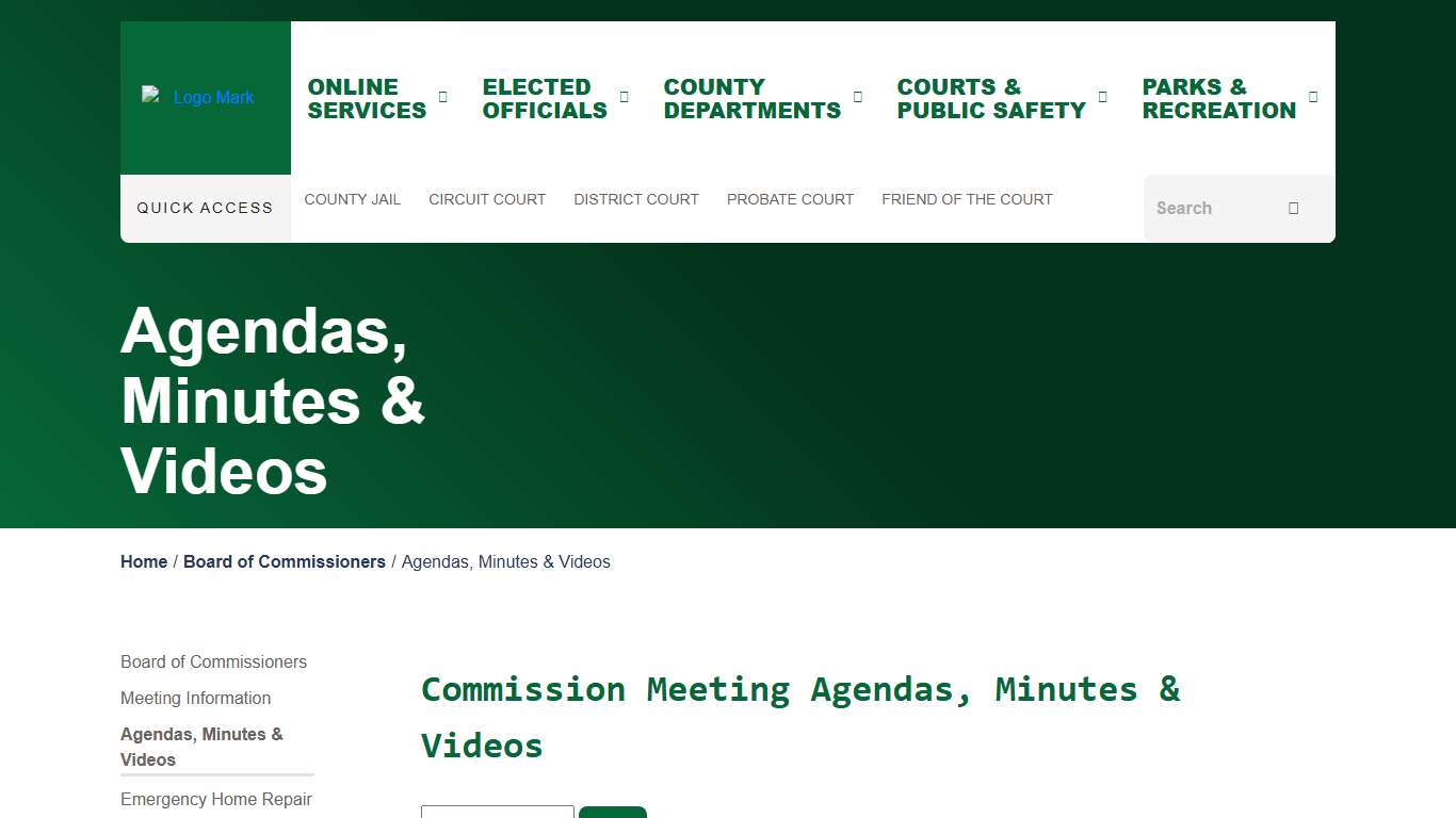 Agendas, Minutes & Videos - Newaygo County
